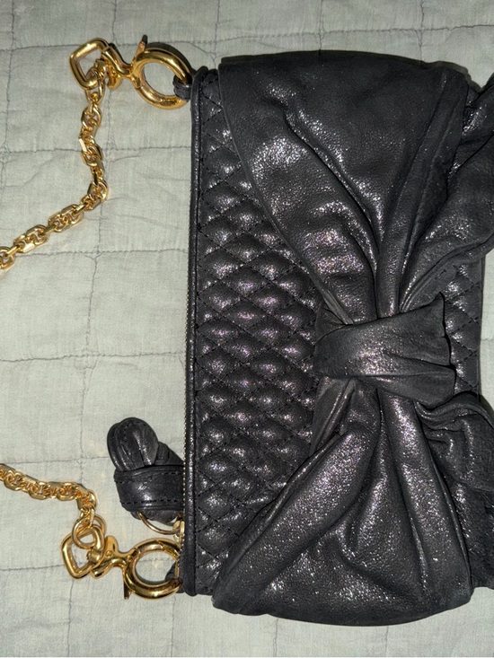 Juicy Couture Handbags - Juicy Couture Black Quilted Bow Crossbody with Gold Hardware